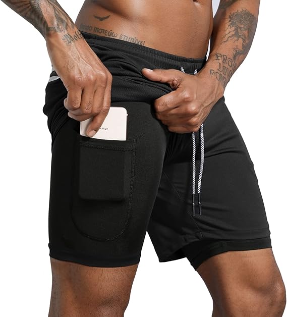 Men’s 2-in-1 Workout Running Shorts