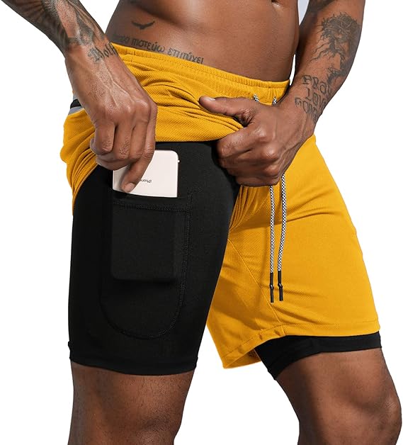 Men’s 2-in-1 Workout Running Shorts