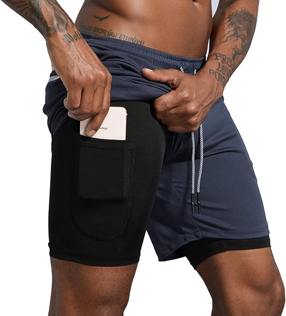 Men’s 2-in-1 Workout Running Shorts