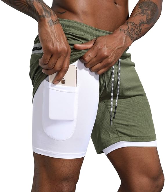 Men’s 2-in-1 Workout Running Shorts