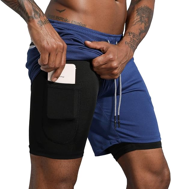 Men’s 2-in-1 Workout Running Shorts